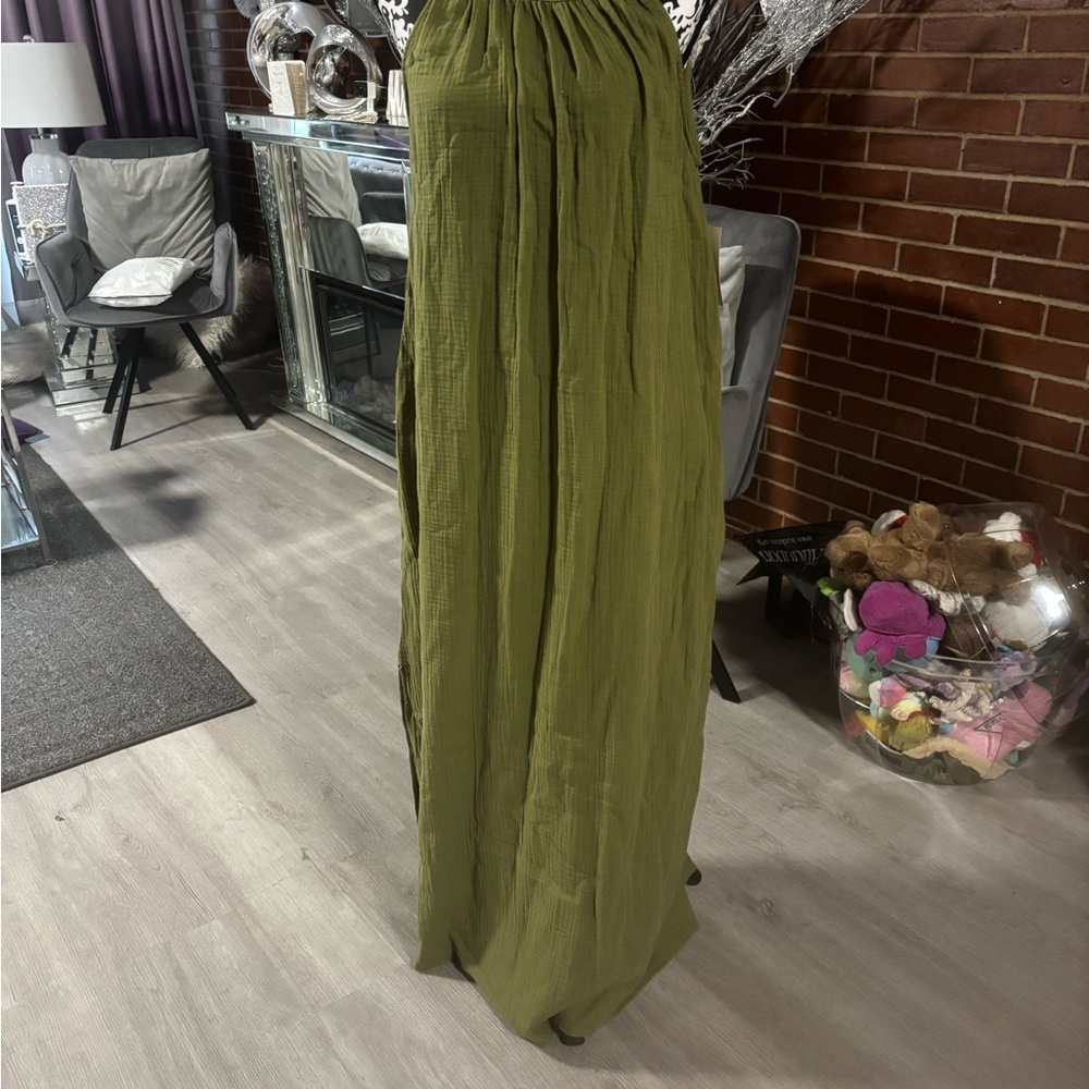 Elegant Olive Green Maxi Skirt
